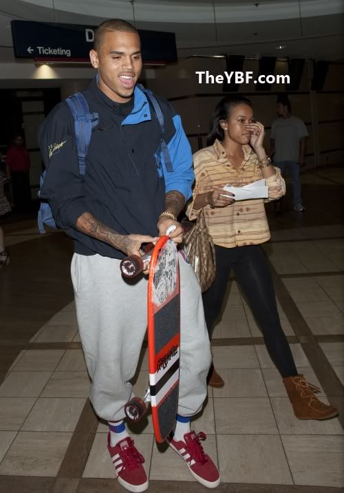 SPOTTED Chris Brown Kae Skate